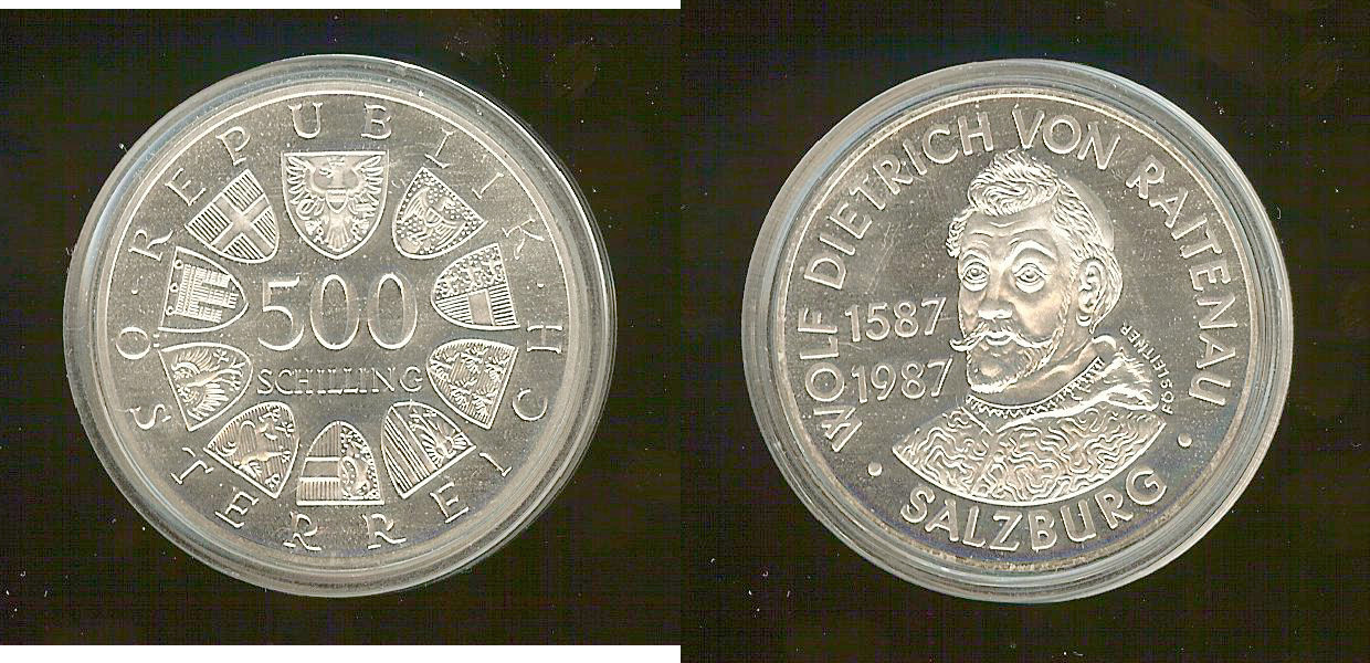 Austria 500 schilling Salzburg 1987 Proof